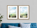 Set Of Two Emerald Coast Cloudy Sky Gold Framed Wall Art