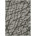 10' X 14' Gray And Black Abstract Washable Non Skid Indoor Outdoor Area Rug
