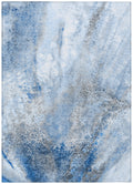 5' X 8' Navy And Gray Abstract Washable Non Skid Indoor Outdoor Area Rug