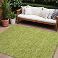 10' X 14' Moss Green Geometric Washable Non Skid Indoor Outdoor Area Rug