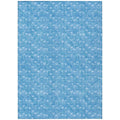 8' X 10' Blue Geometric Washable Indoor Outdoor Area Rug