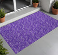 3' X 5' Purple Geometric Washable Non Skid Indoor Outdoor Area Rug