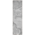 2' X 8' Gray Abstract Washable Indoor Outdoor Runner Rug