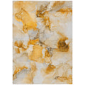 9' X 12' Orange And Ivory Abstract Washable Non Skid Indoor Outdoor Area Rug
