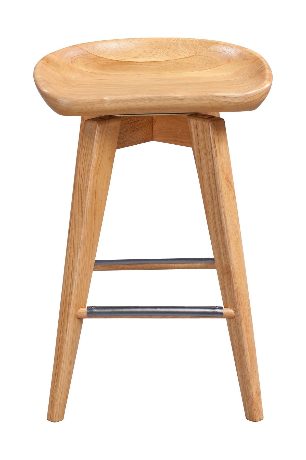 24 Inch  Bali Swivel Counter Stool, Natural