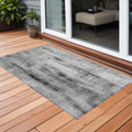 3' X 5' Gray Washable Non Skid Indoor Outdoor Area Rug