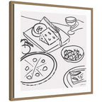 Dinner Club by Gabrielly Guedes Framed Canvas Wall Art Print