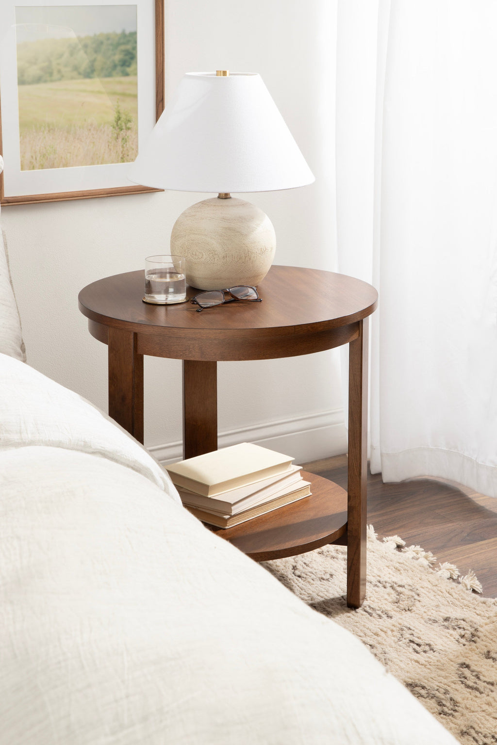 Foxford Round Wood Side Table