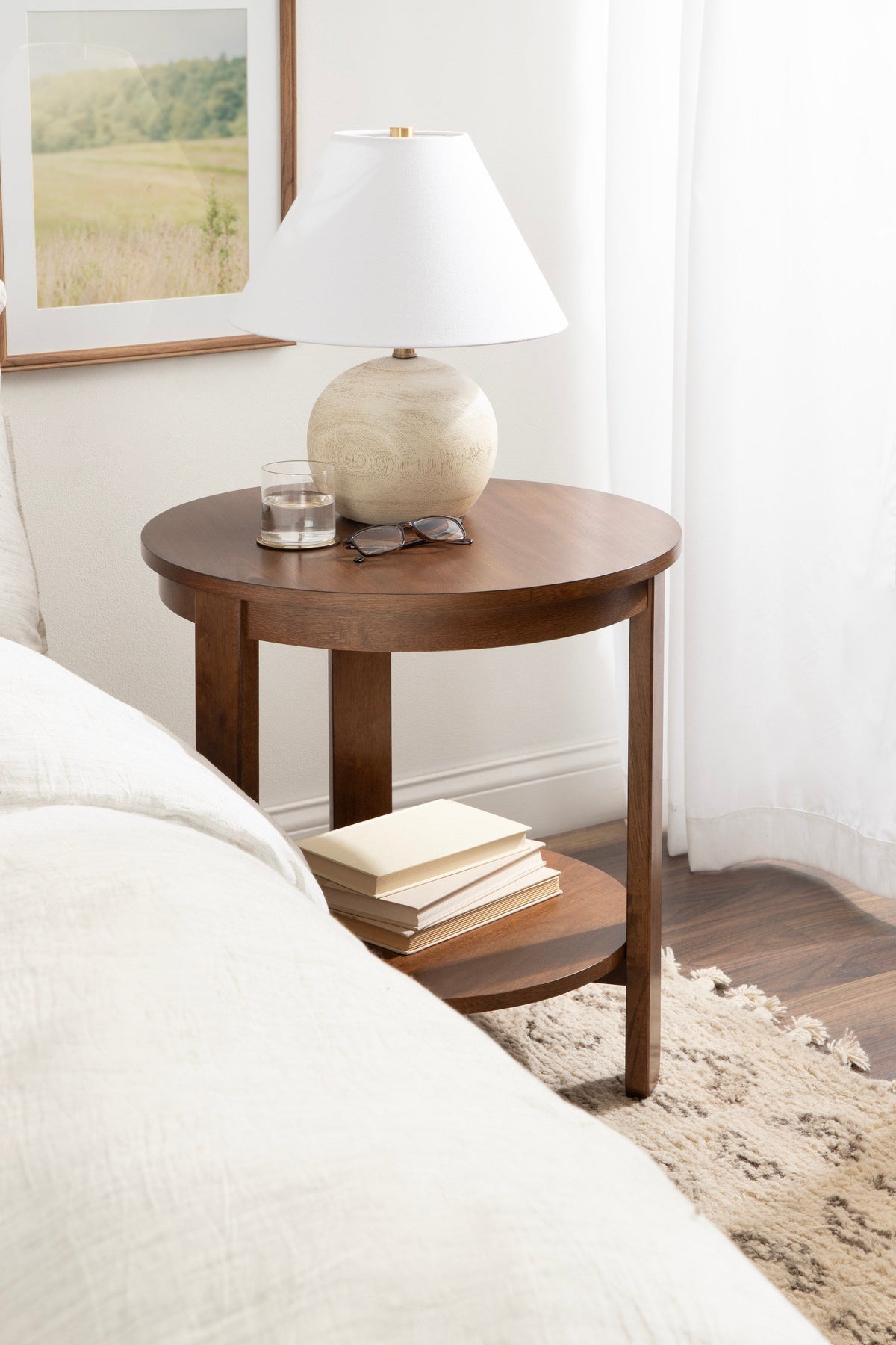 Foxford Round Wood Side Table