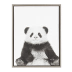 Sylvie Panda Framed Canvas by Simon Te Tai