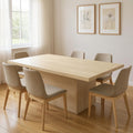 108 Natural Solid Wood Pedestal Base Dining Table