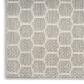 12 Gray And Ivory Geometric Indoor Outdoor Runner Rug