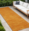 20 Orange And Yellow Indoor Outdoor Runner Rug