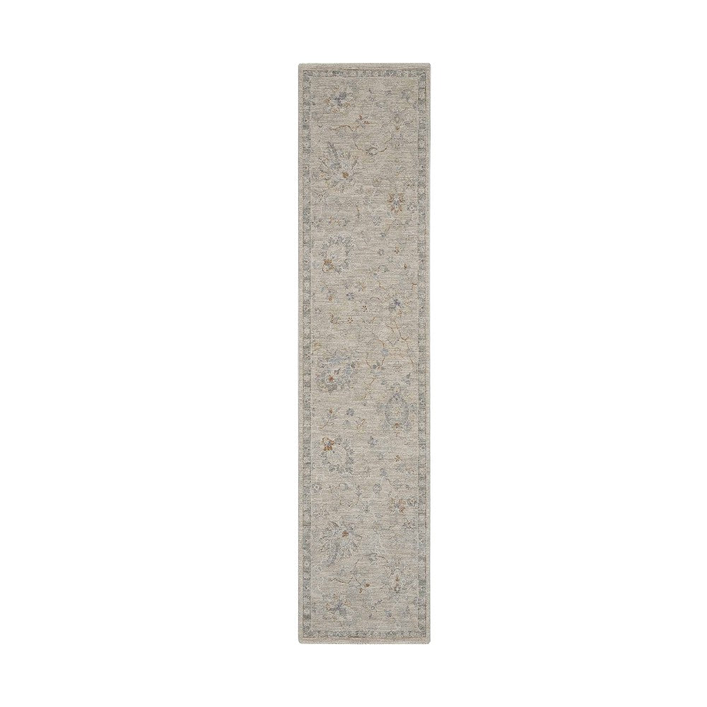 10' Gray Geometric Runner Rug