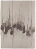 9' X 12' Ivory Taupe and Brown Abstract Hand Tufted Area Rug