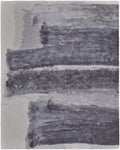 5' X 8' Dark Gray and Ivory Abstract Hand Tufted Area Rug