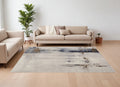 12' X 15' Ivory Blue and Brown Abstract Power Loom Area Rug