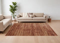 8' X 10' Tan and Brown Power Loom Area Rug