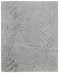 8' X 10' Green and Ivory Abstract Hand Woven Area Rug