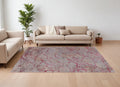 8' X 10' Pink Taupe and Gray Abstract Power Loom Area Rug