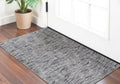 2' X 3' Gray Ivory and Tan Abstract Power Loom Area Rug