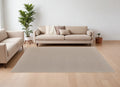 8' X 10' Ivory and Tan Hand Woven Area Rug