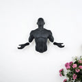 6'' X 4'' Black Resin Bursting Man Hanging Dimensional Sculpture