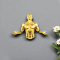 6'' X 4'' Gold Resin Bursting Man Hanging Dimensional Sculpture