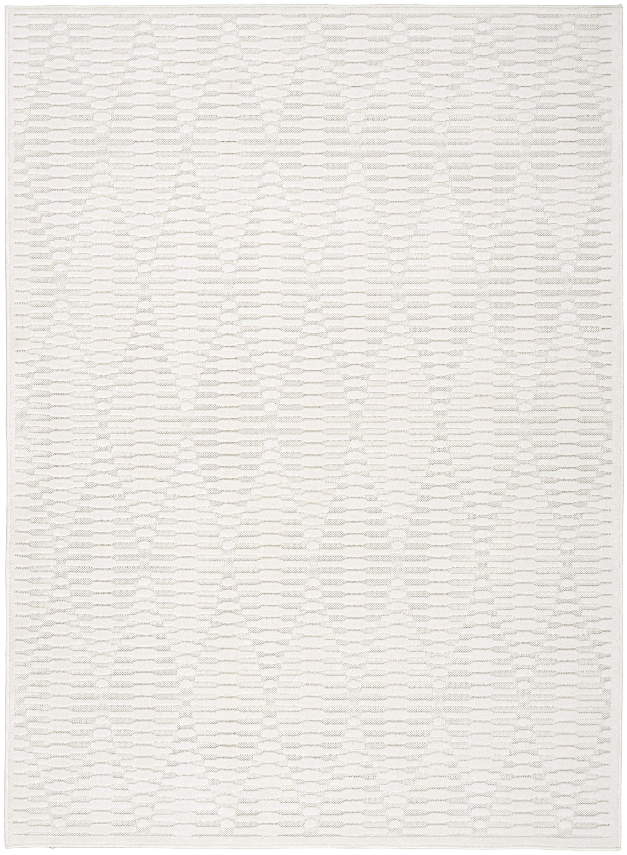 5' X 7' Ivory Geometric Area Rug