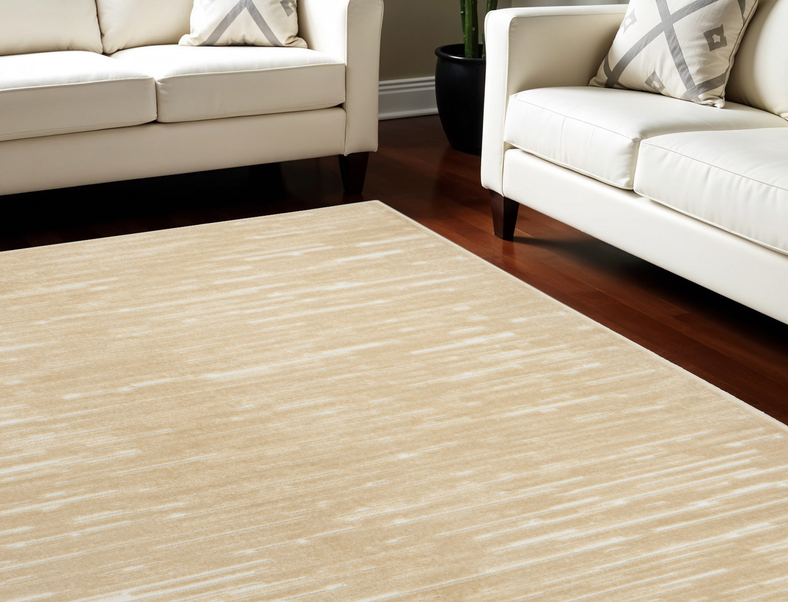 9' X 12' Tan Geometric Area Rug