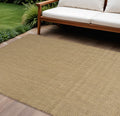 6 X 9 Tan And Brown Geometric Indoor Outdoor Area Rug