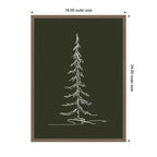 Sylvie Framed Canvas Minimalist Evergreen Trees Sketch 1 Green by The Creative Bunch Studio