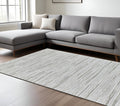 8' X 11' Gray Abstract Area Rug