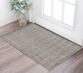 2 X 3 Gray And Light Brown Wool Abstract Hand Woven Area Rug