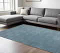 10 X 14 Light Blue Wool Hand Woven Area Rug