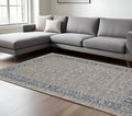 9 X 12 Gold Charcoal And Ivory Wool Medallion Hand Woven Area Rug