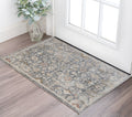 3 X 5 Dark Gray Ivory And Brown Medallion Area Rug