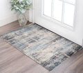 2 X 3 Blue Gray And Ivory Abstract Area Rug