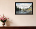 Snowy Mountain Landscape  Black Framed Wall Art