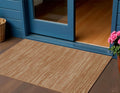 2 X 4 Rust And Beige Abstract Indoor Outdoor Area Rug