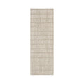 6' Beige Geometric Runner Rug
