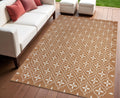 4 X 6 Copper Geometric Indoor Outdoor Area Rug