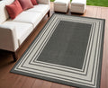 4 X 6 Black Geometric Indoor Outdoor Area Rug