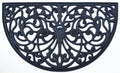 18'' X 30'' Black Rubber Outdoor Semi Circle Door Mat