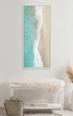 Sylvie Ocean Beach Fantasy Framed Canvas by The Creative Bunch Studio