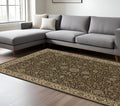 8' X 11' Brown And Ivory Oriental Area Rug