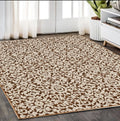 5' X 8' Rust And Beige Oriental Area Rug