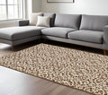 7' X 10' Rust And Beige Oriental Area Rug