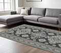 10' X 13' Blue And Gray Medallion Area Rug