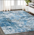 5' X 7' Ivory Abstract Distressed Area Rug